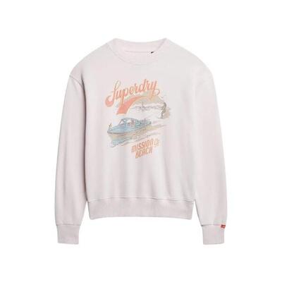 Dames oversized sweatshirt met print superdry souvenir