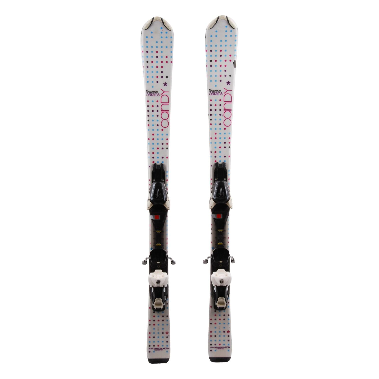 SALOMON RECONDITIONNE - Ski Junior Salomon Origins Candy + Fixations