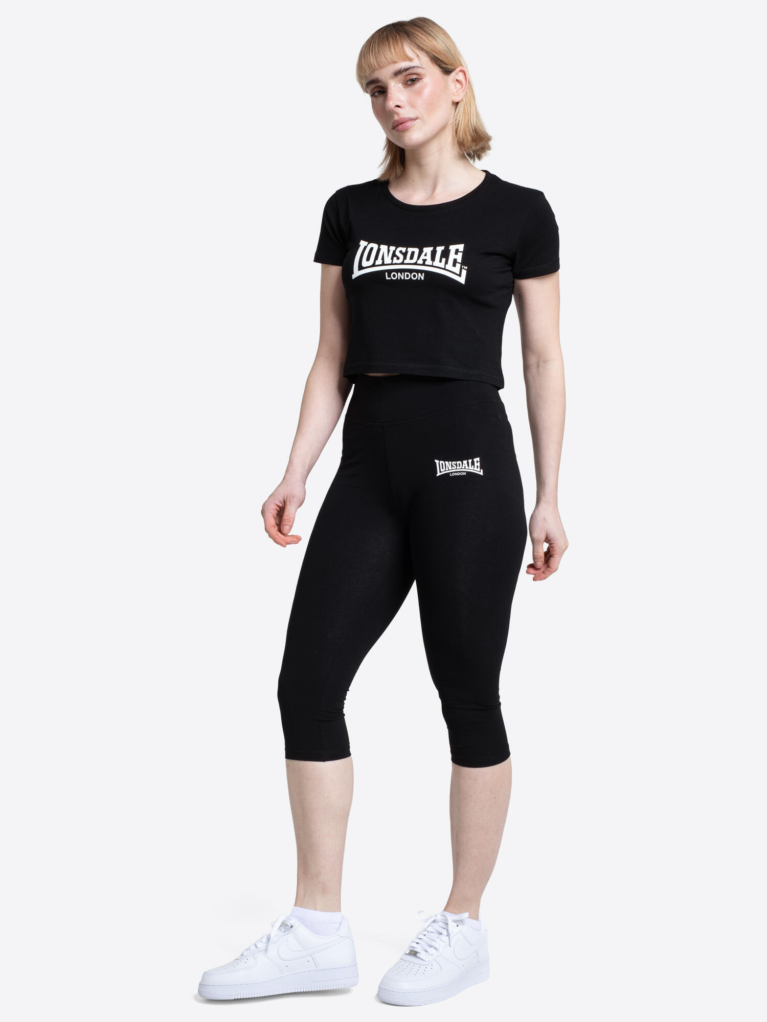 Conjunto de t-shirt e legging feminino Lonsdale Ixworth 3/7