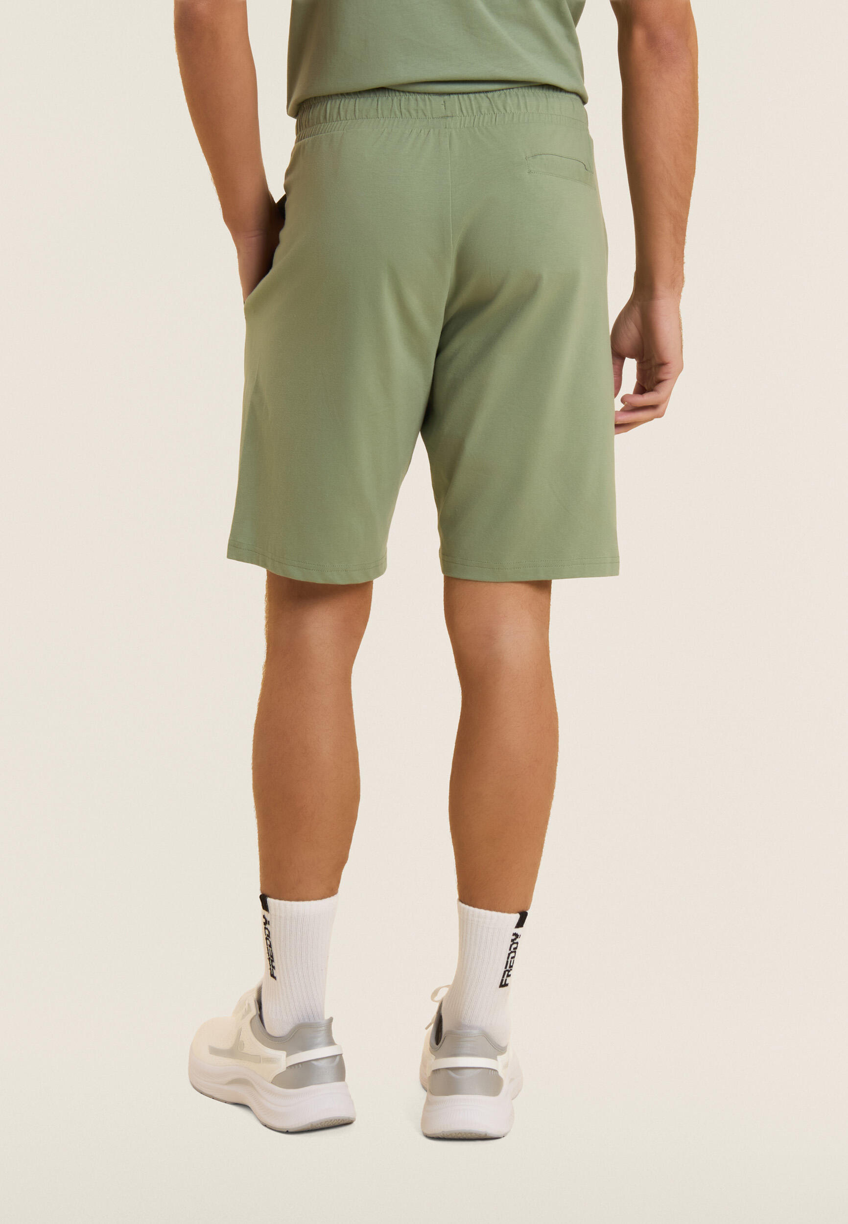 Pantalon court en jersey élastique avec poche 3/5