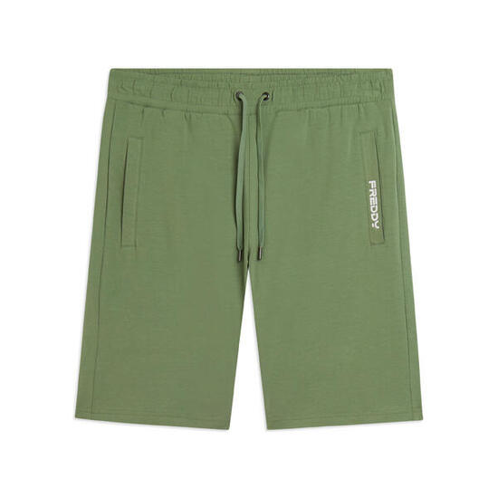 Pantalon court en jersey élastique avec poche