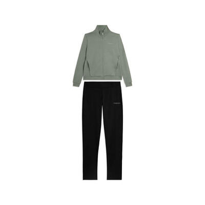 Jumpsuit met ritssluiting en hoge kraag, logo met parels