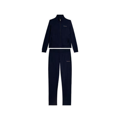 Jumpsuit met ritssluiting en hoge kraag, logo met parels