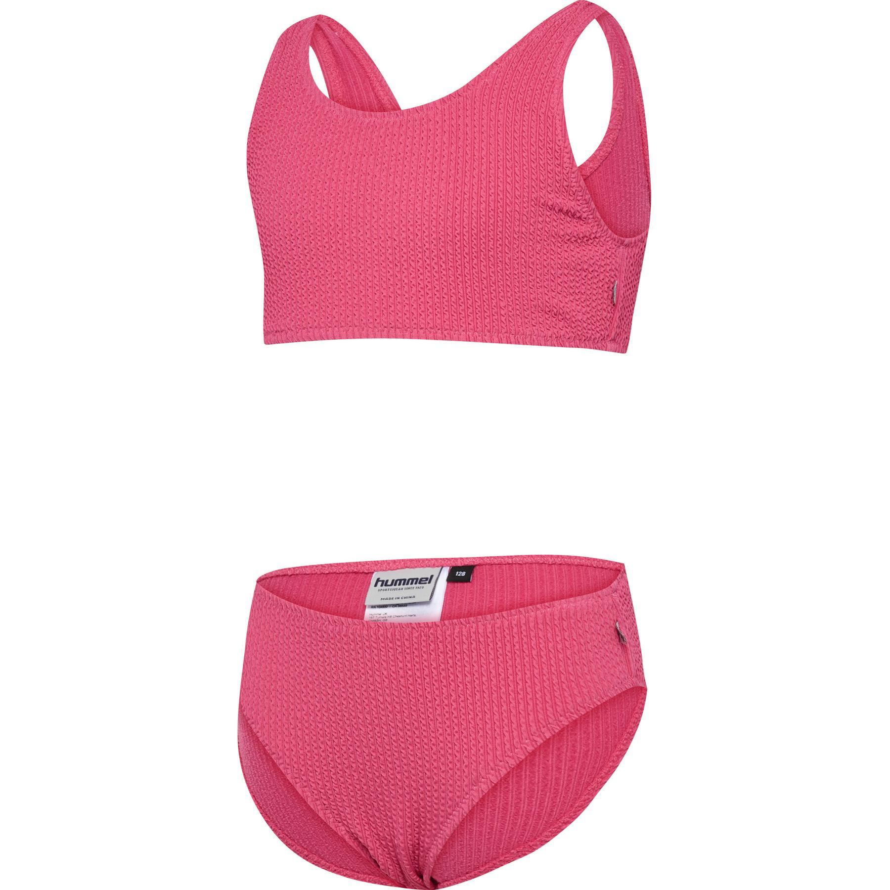 Costume da bagno due pezzi plissettato ragazza Hummel 3/5