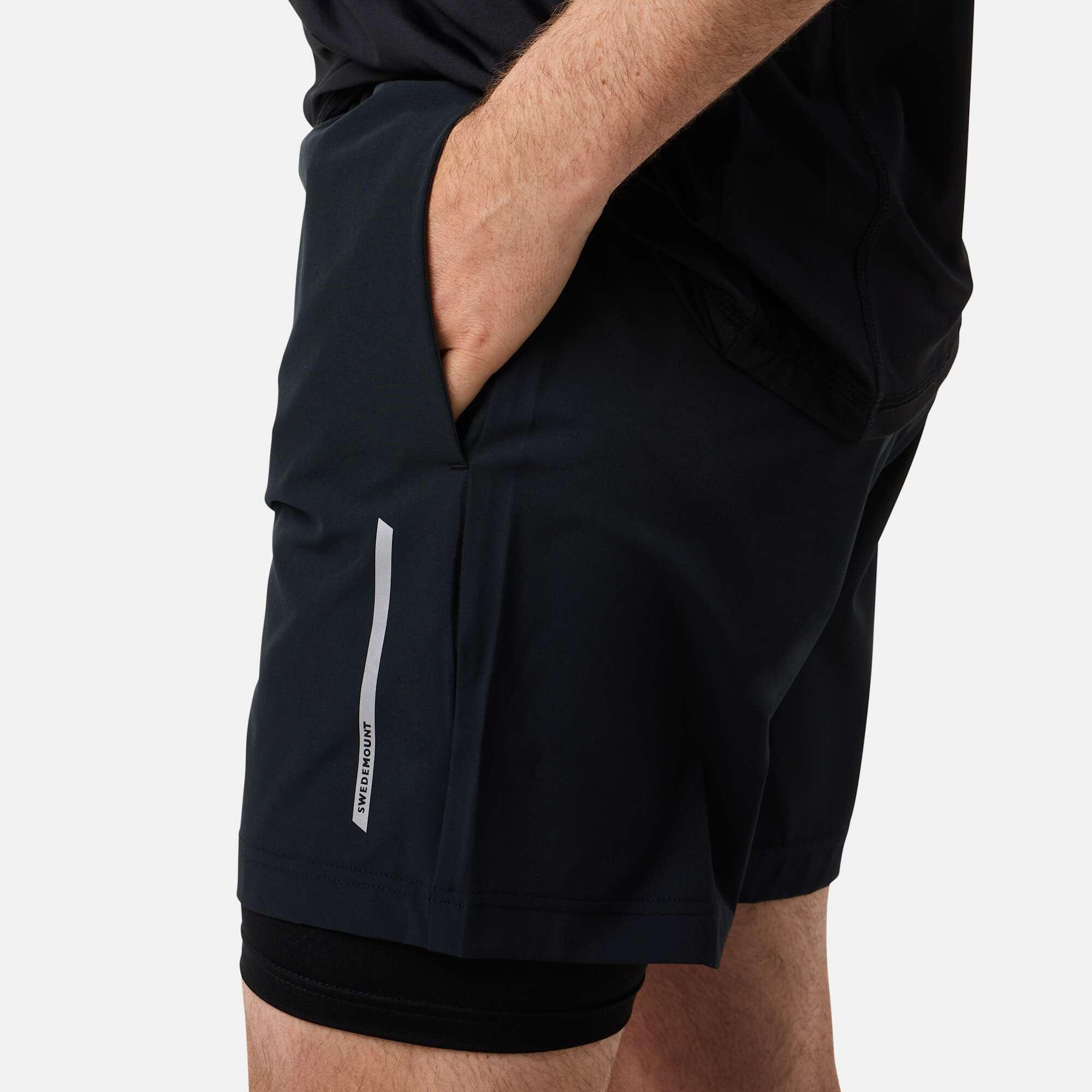 Heren trainingsshorts quick dry Core 2-In-1 6/7
