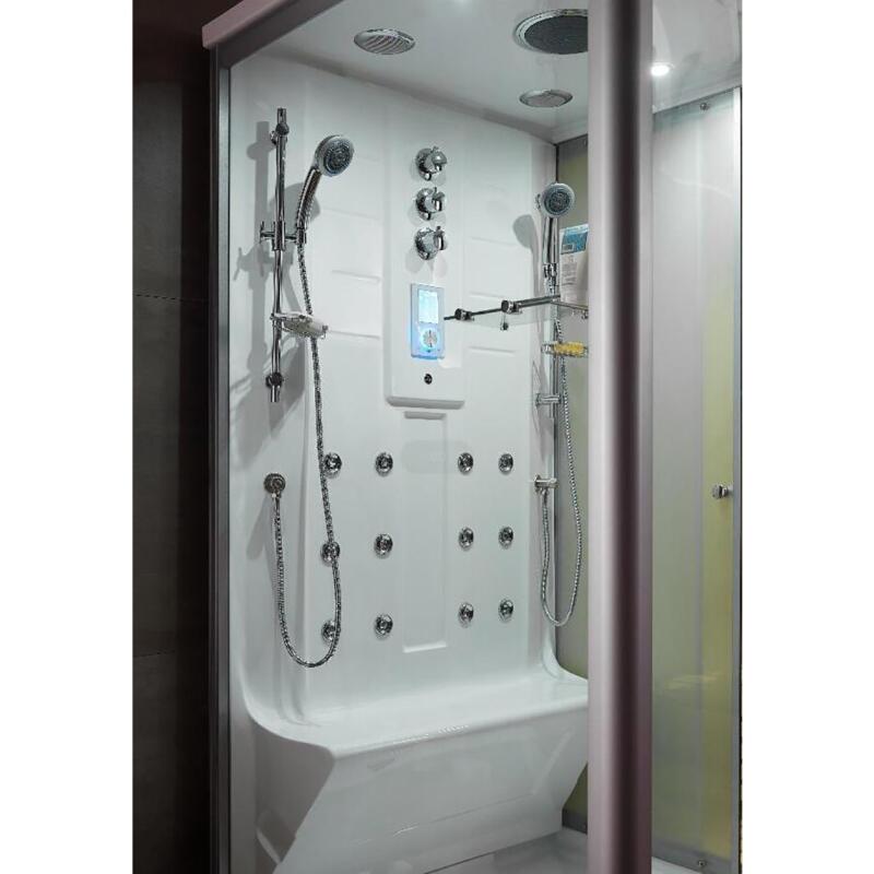 Combi Sauna Infrarouge Douche Hammam Boreal® IR-H-220G - gauche 4/7