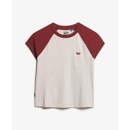 Bio-Baumwoll-T-Shirt mit Raglanärmeln und Damen-Logo Superdry Essential