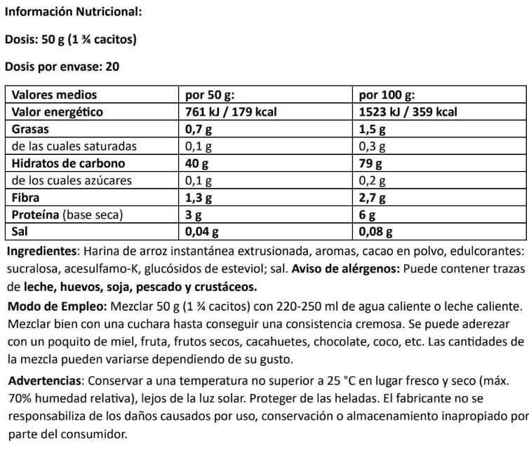 Cream of rice - 1kg Creme de Amendoín da Amix Nutrition 3/4