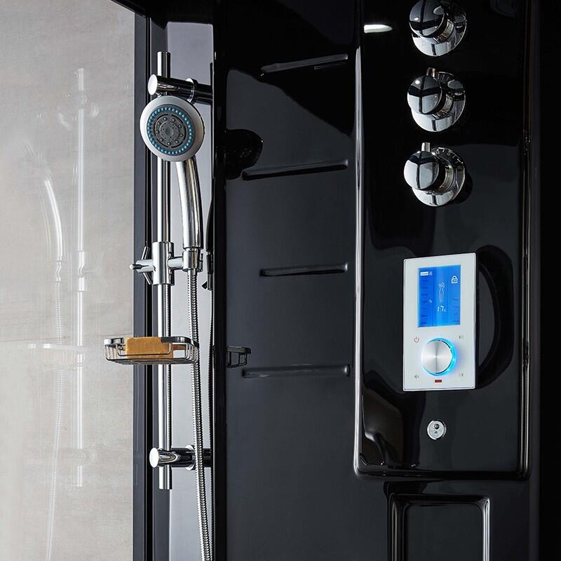 Combi Sauna Douche Hammam Boreal® SH220-D Black Edition - droite 1/7