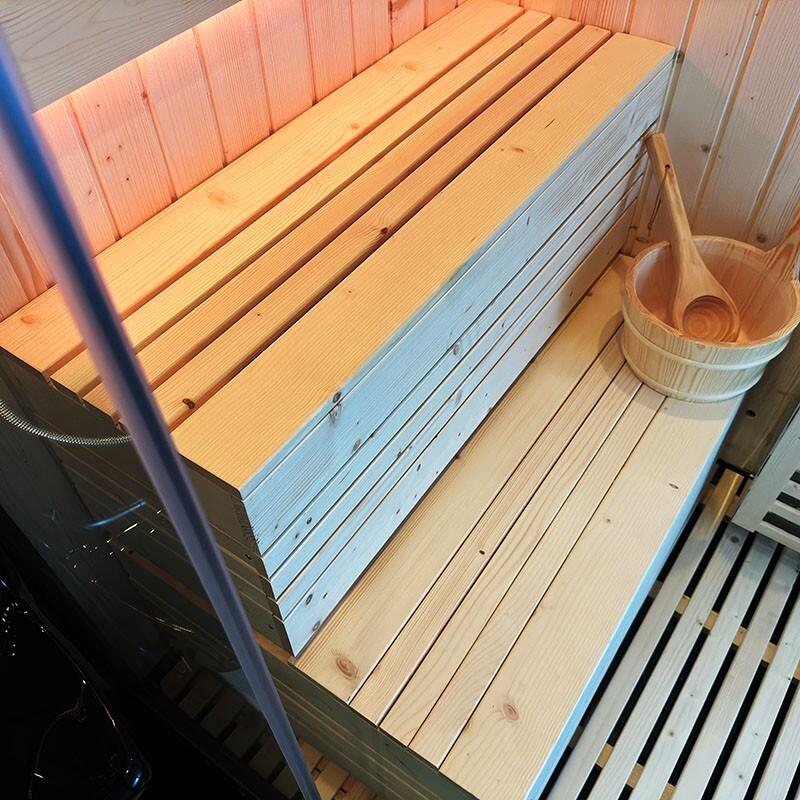 Combi Sauna Douche Hammam Boreal® SH220-D Black Edition - droite 6/7