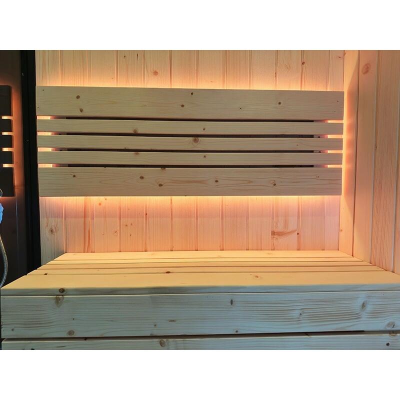 Combi Sauna Douche Hammam Boreal® SH220-D Black Edition - droite 7/7
