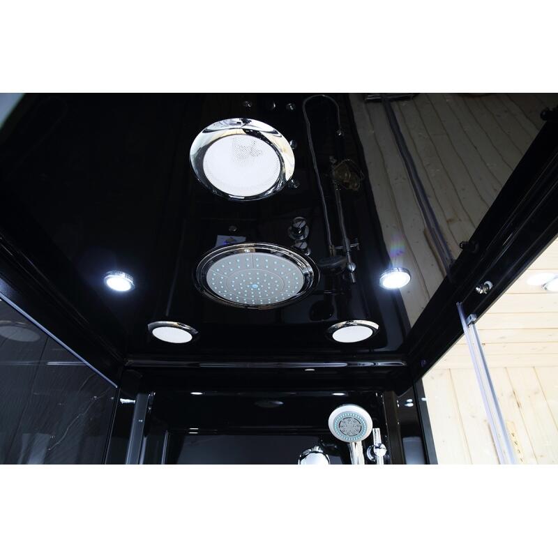 Combi Sauna Douche Hammam Boreal® SH180-D Black droite 7/7