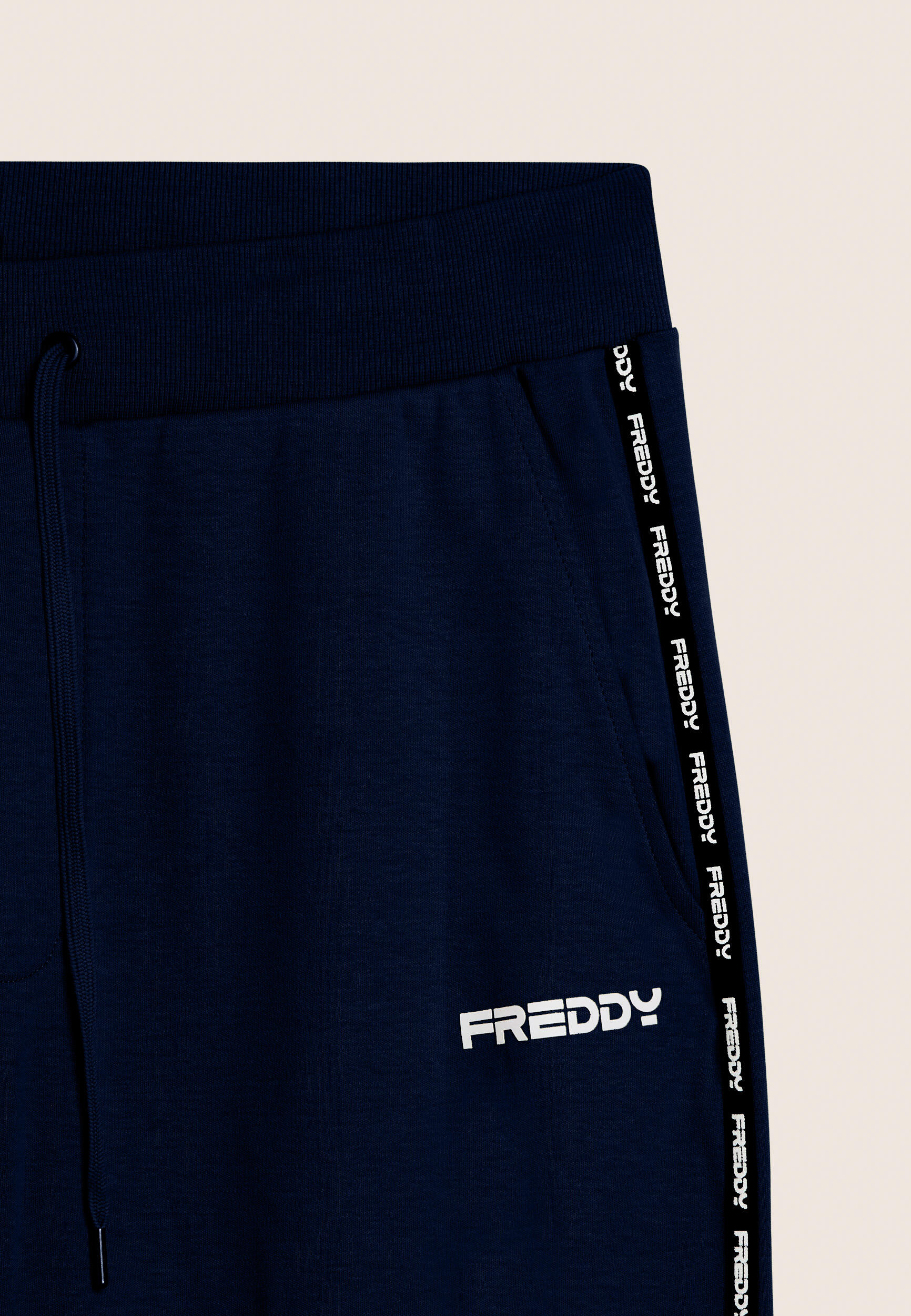 Pantaloni sportivi in cotone con inserto logato 3/3