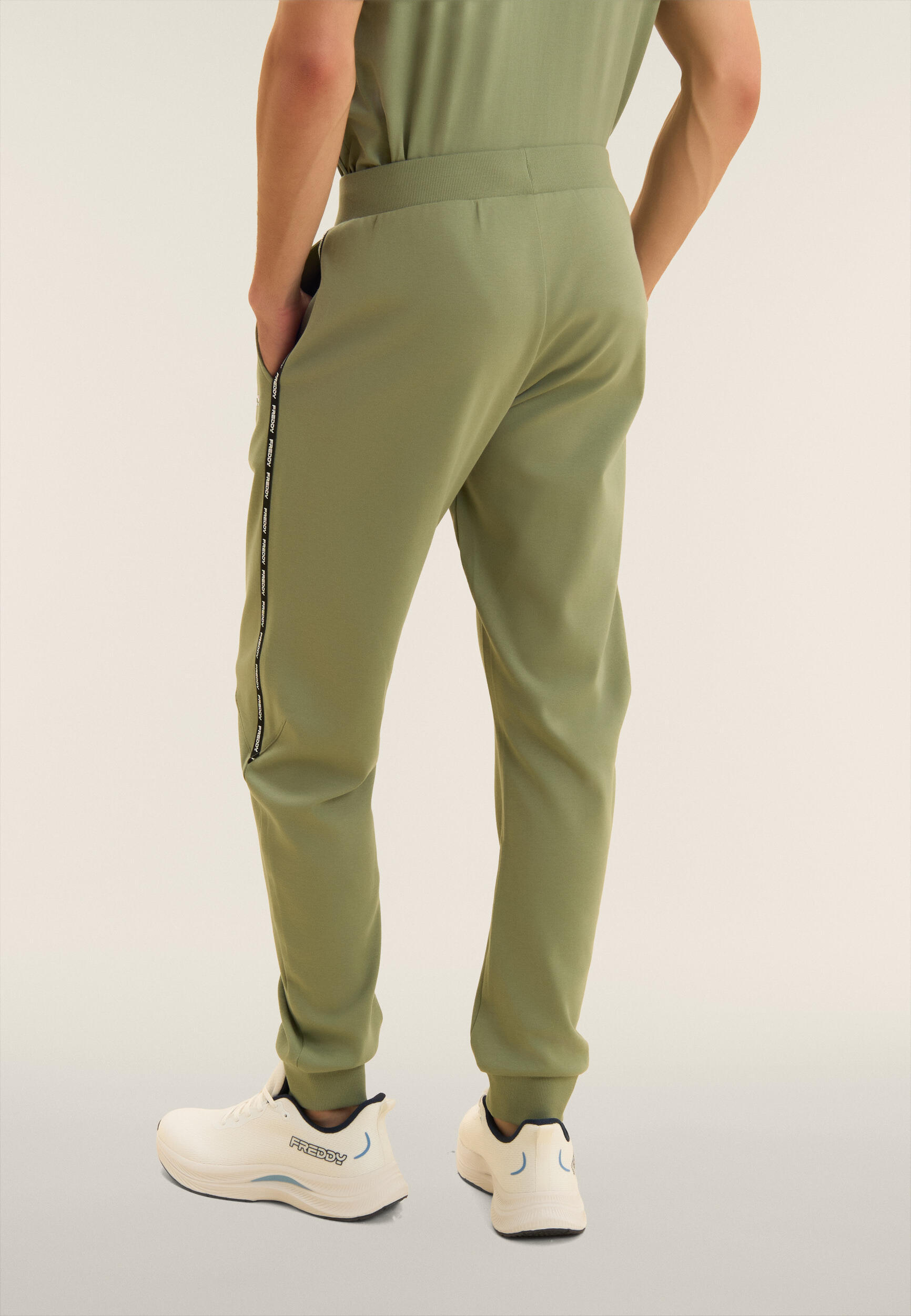 Pantalón deportivo de algodón con logotipo 3/4