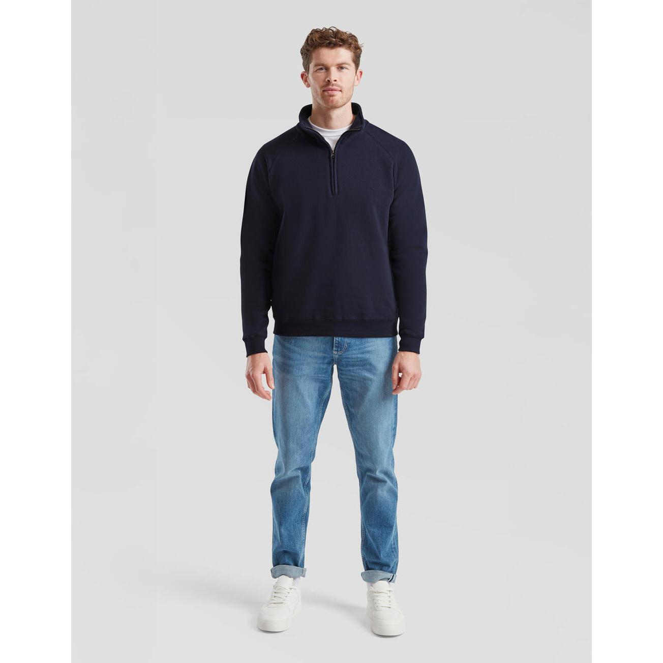Sudadera con cuello cremallera Fruit of the Loom Classic 3/5