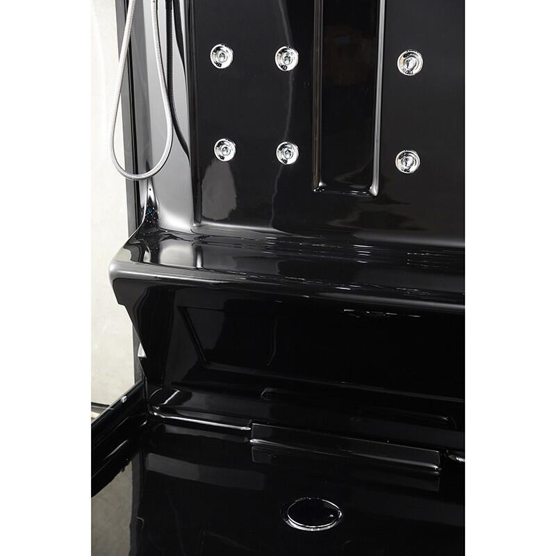 Combi Sauna Infrarouge Douche Hammam Boreal® IR-H-220G BLACK - gauche 3/7