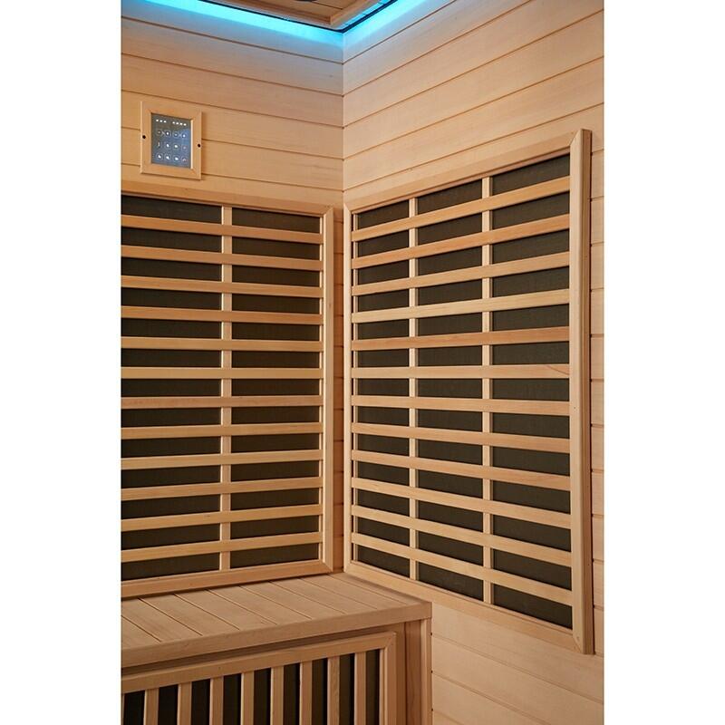 Combi Sauna Infrarouge Douche Hammam Boreal® IR-H-220G BLACK - gauche 4/7