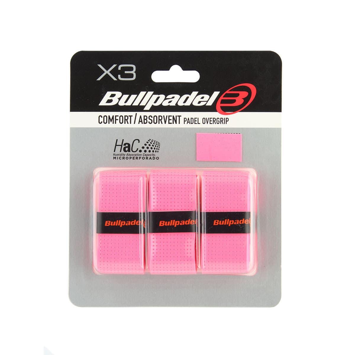 Scatola 12 Pezzi - Blister (3 Pezzi) Overgrip Bullpadel Rosa 2/2
