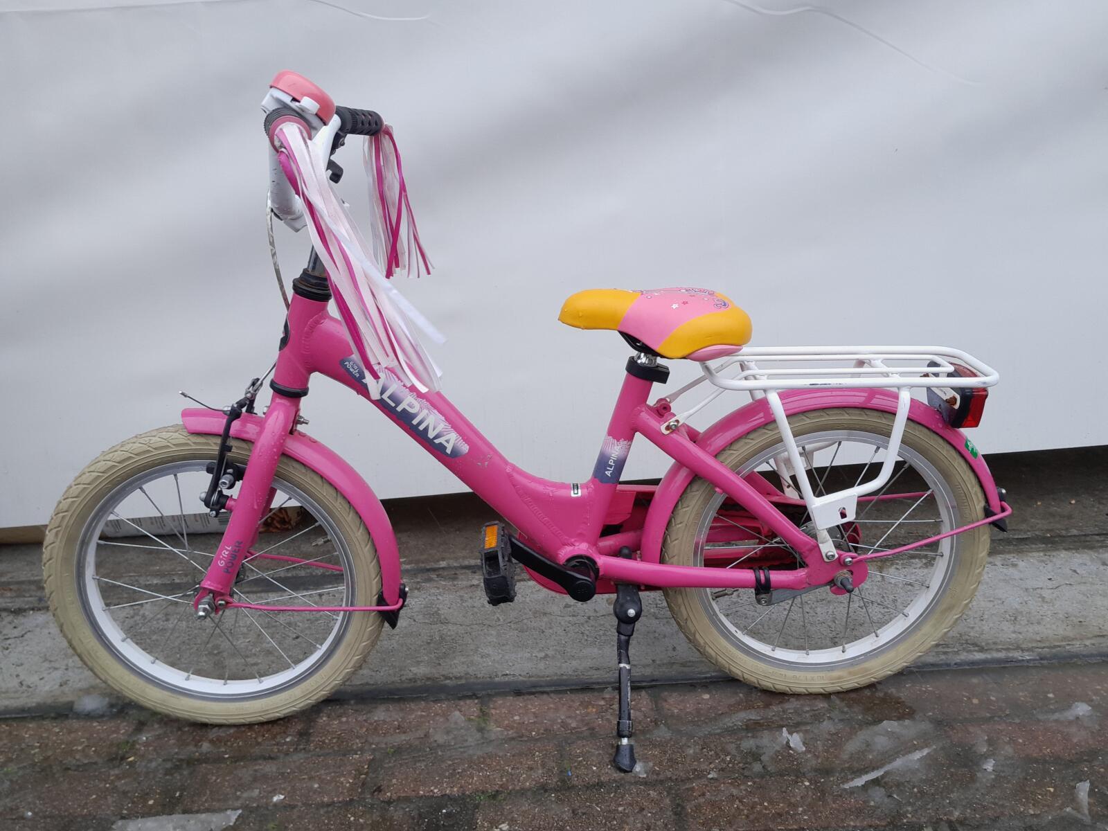 Alpina Girlpower 16" kinderfiets roze 4/5