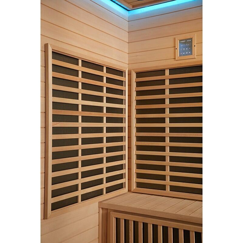 Combi Sauna Infrarouge Douche Hammam Boreal® IR-H-220G BLACK - gauche 4/7