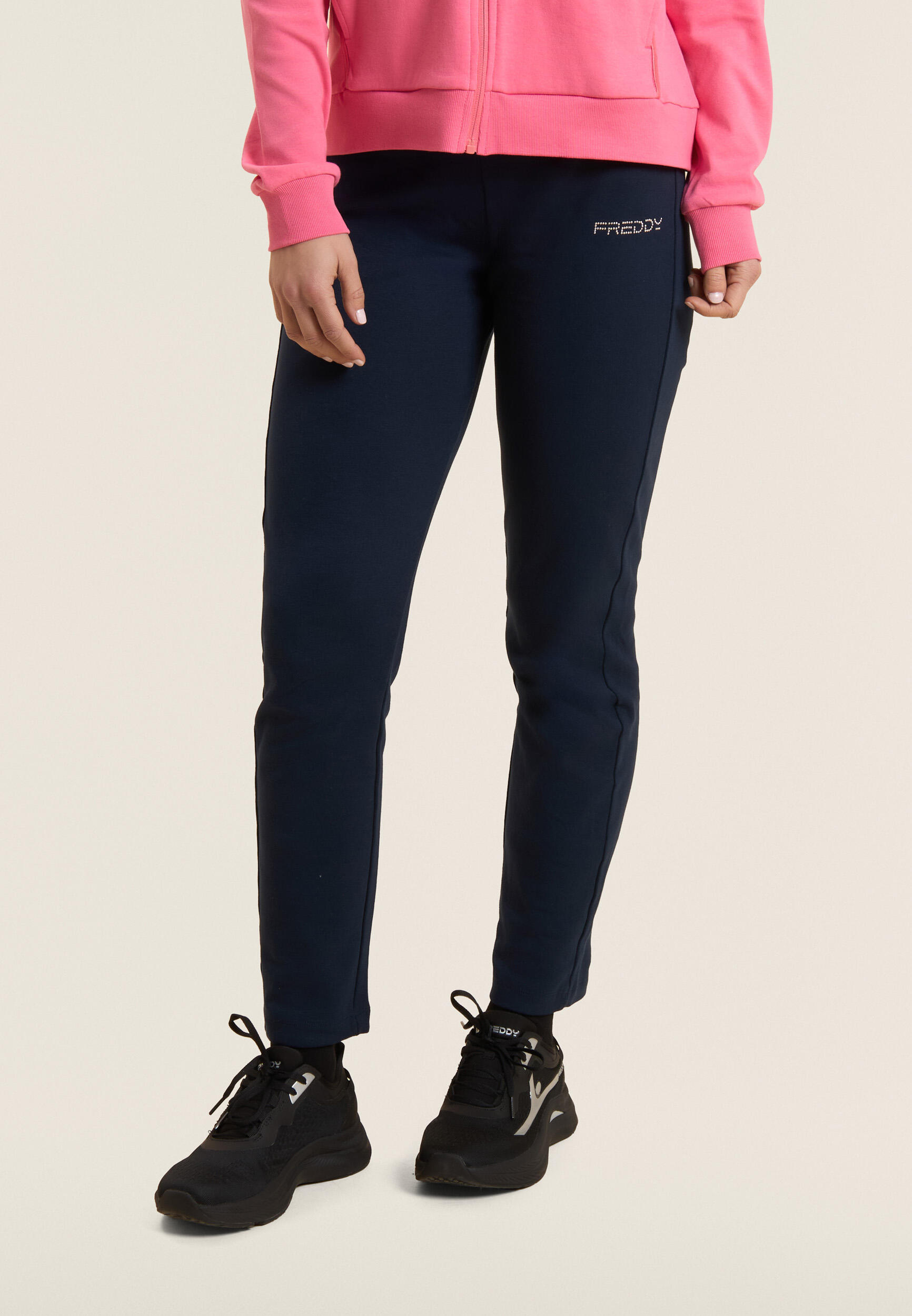 Jumpsuit met ritssluiting en hoge kraag, logo met parels 4/5