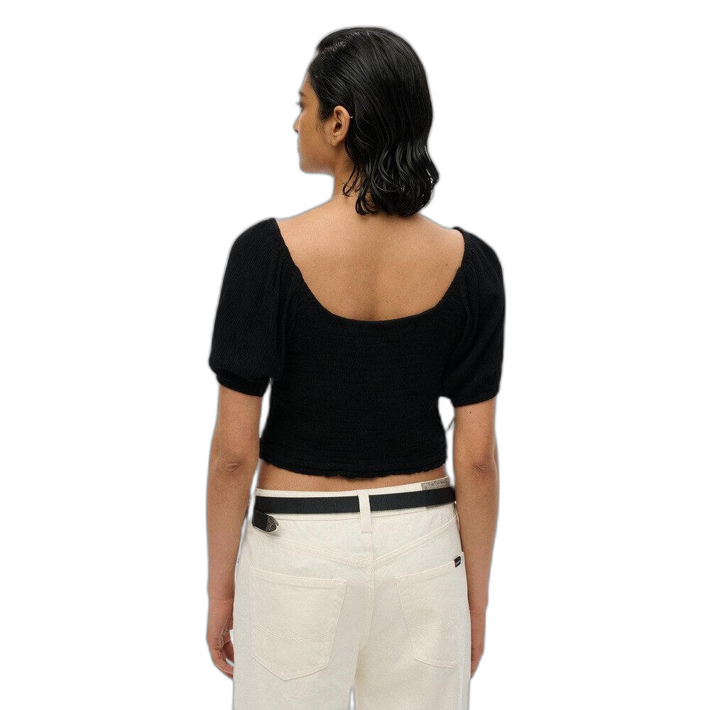 T-shirt femme Superdry Smocked Woven 3/6