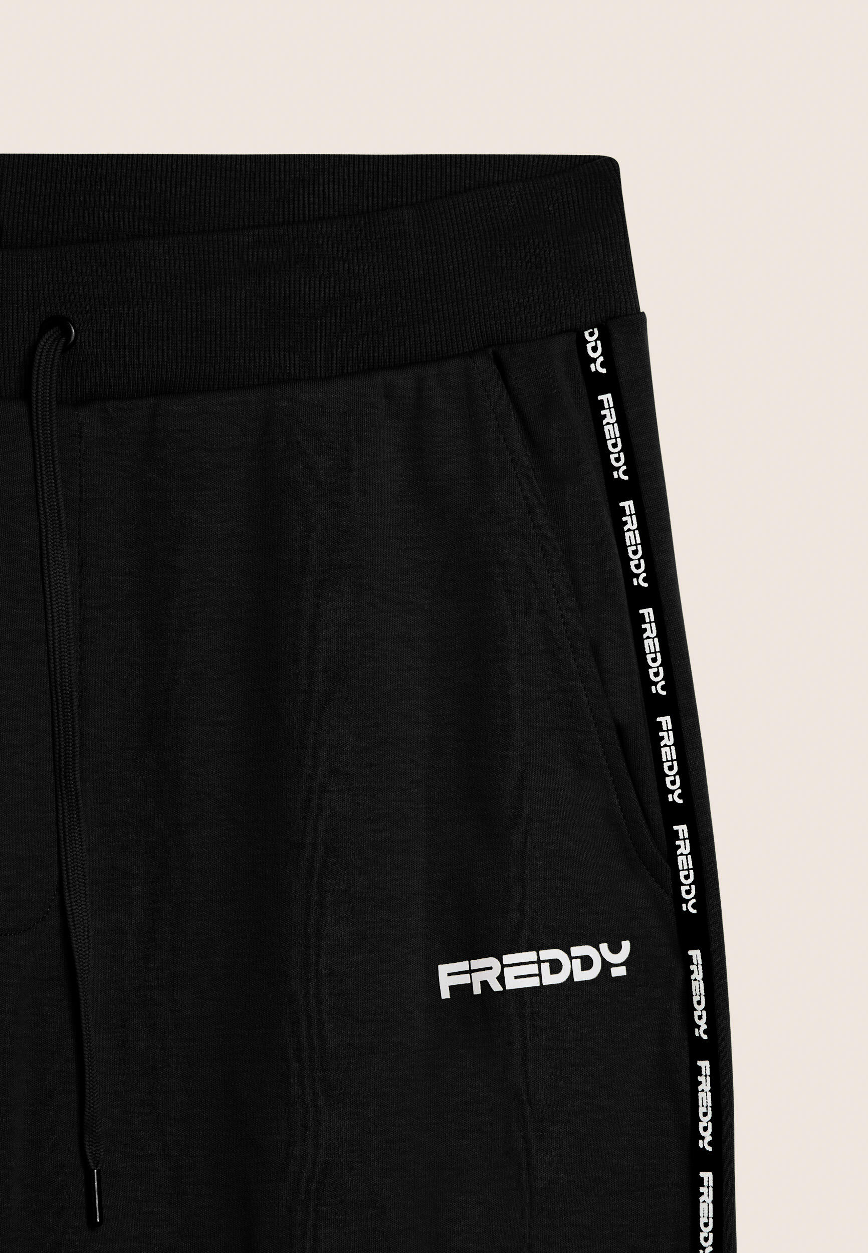 Pantaloni sportivi in cotone con inserto logato 3/3