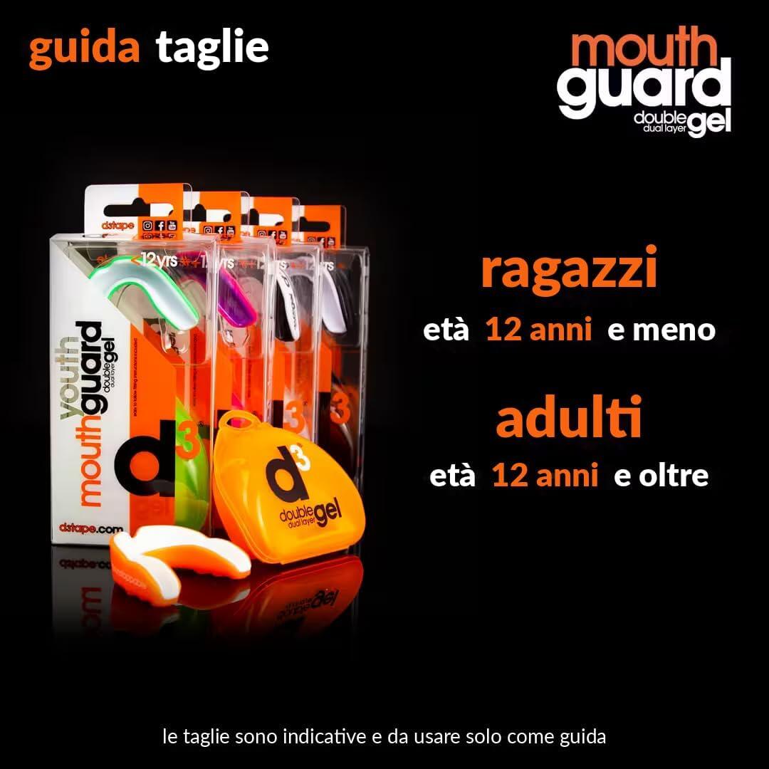Paradenti [modellabile doppio strato gel con custodia] confezione da 6 pz | 12+ 5/7