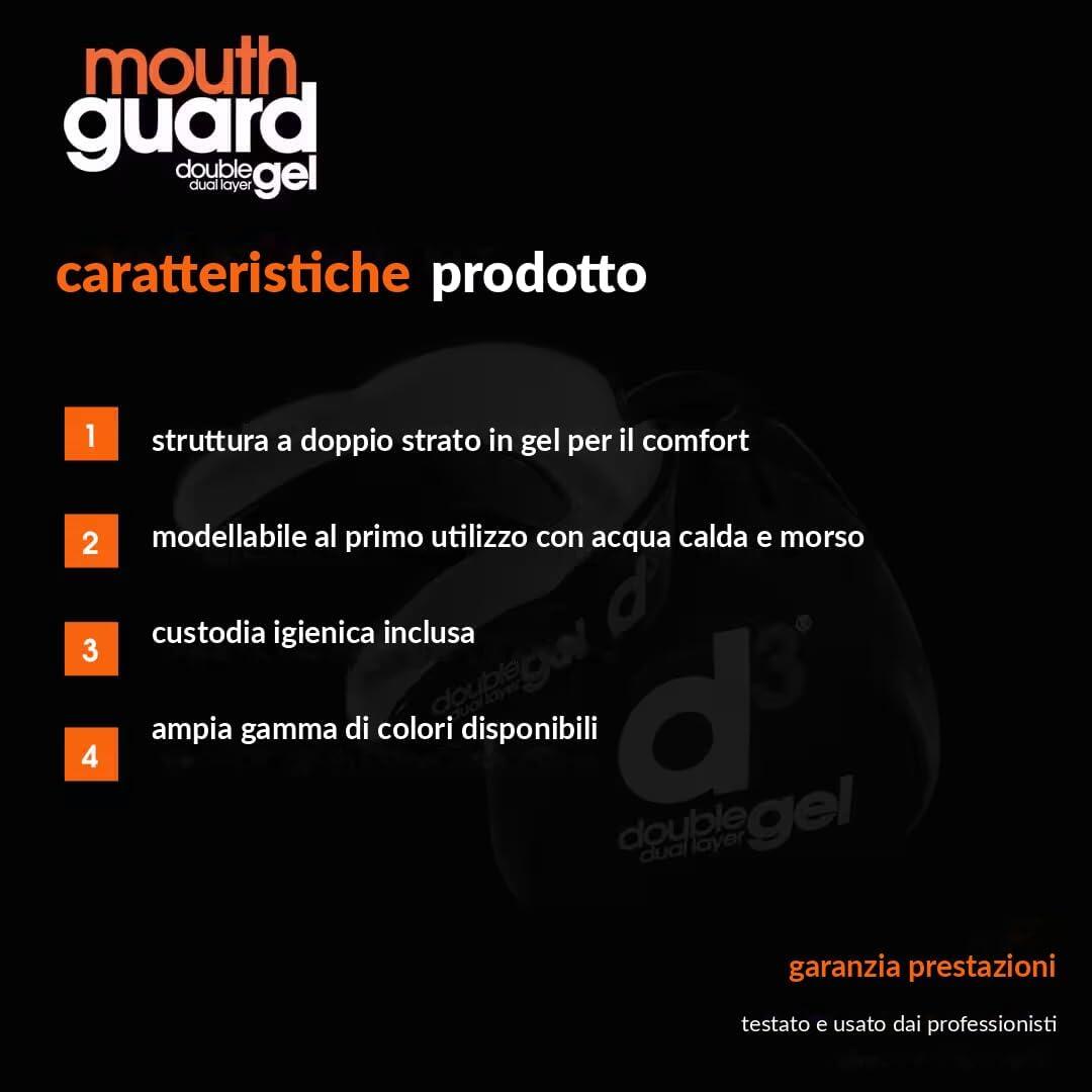 Paradenti [modellabile doppio strato gel con custodia] confezione da 6 pz | 12+ 6/7