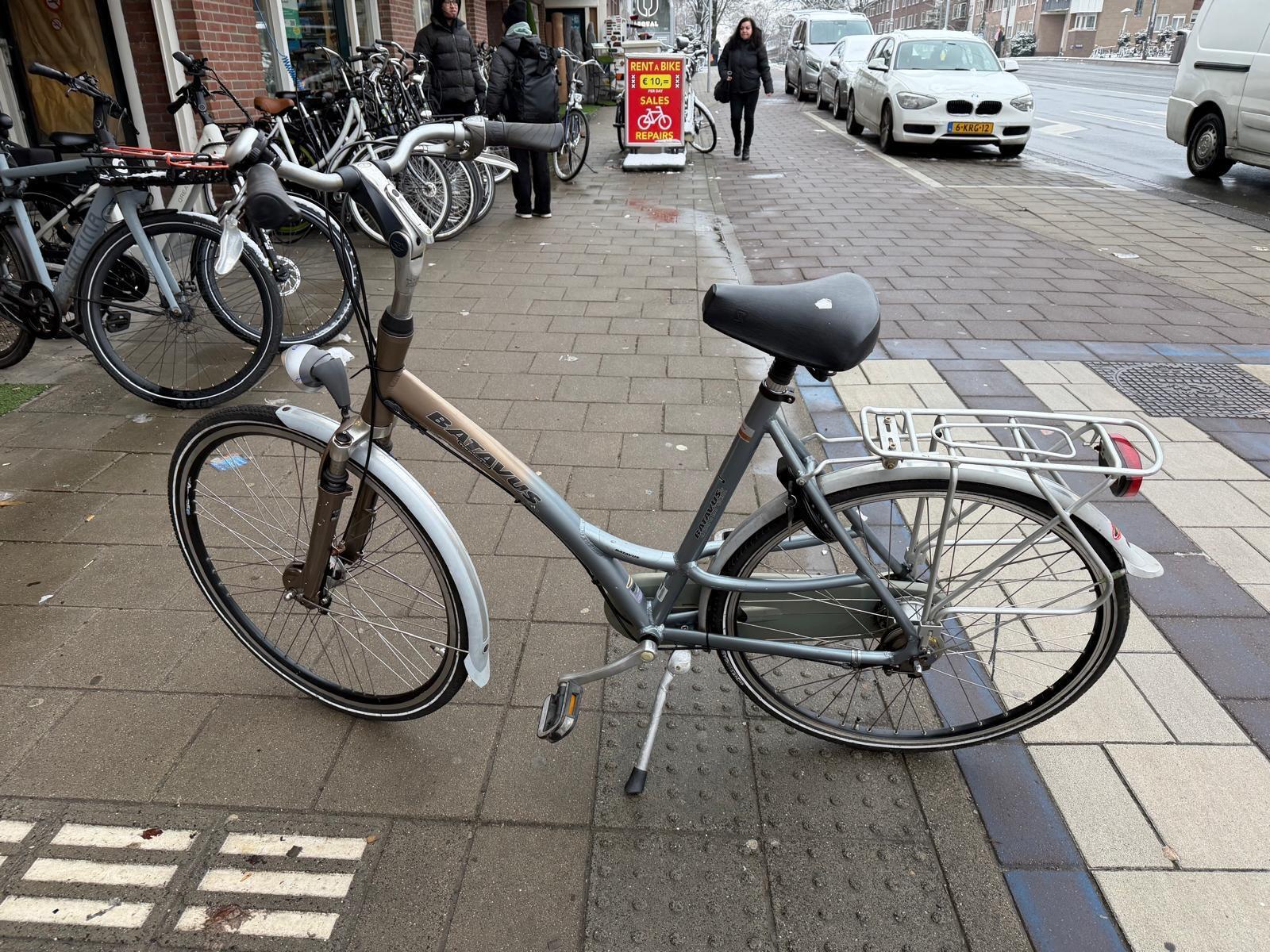 Batavus lage instap stadsfiets bike, metal/grijs 2/5