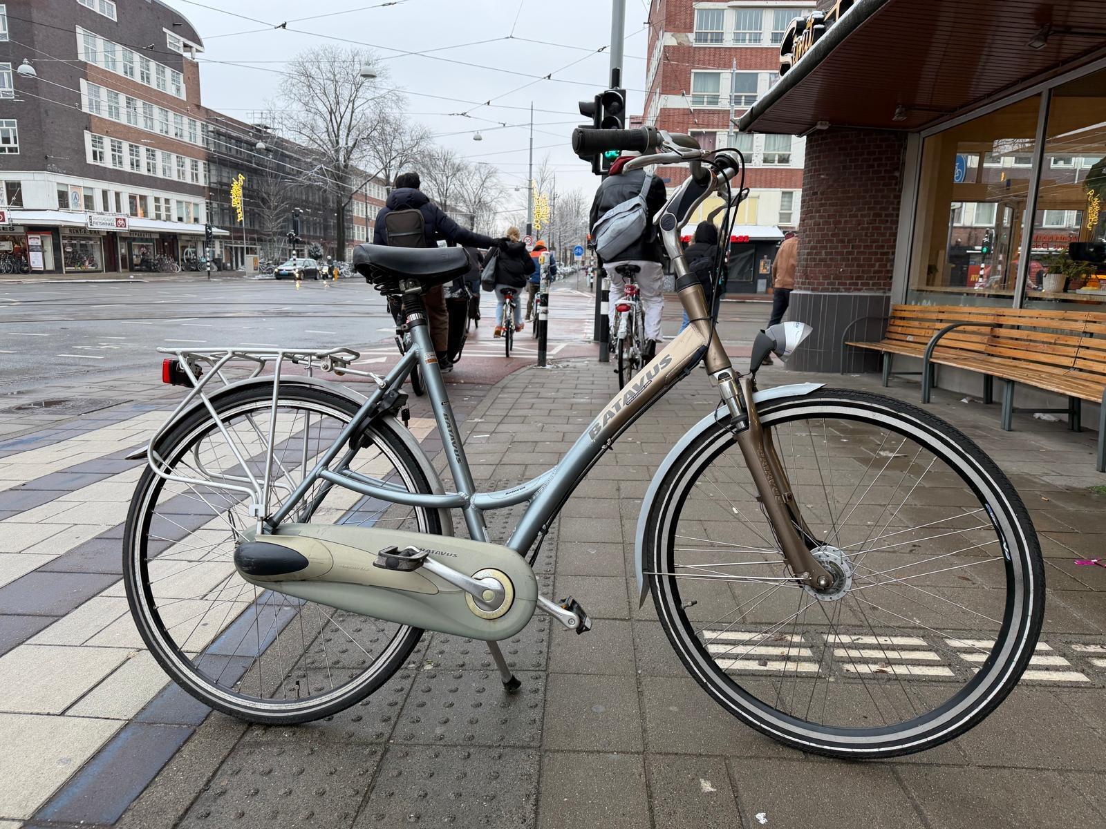 Batavus lage instap stadsfiets bike, metal/grijs 4/5