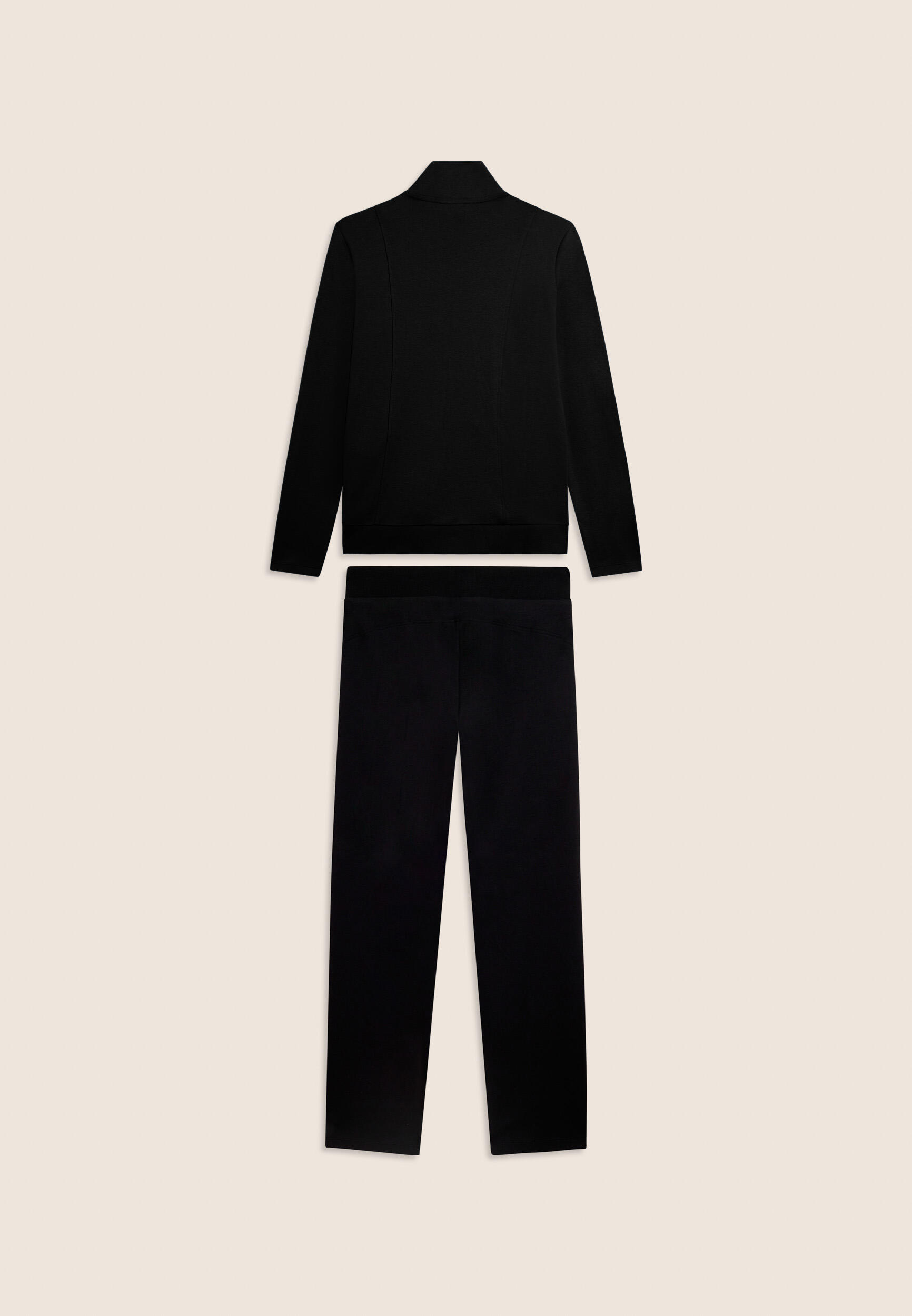 Jumpsuit met ritssluiting en hoge kraag, logo met strass-steentjes 2/3