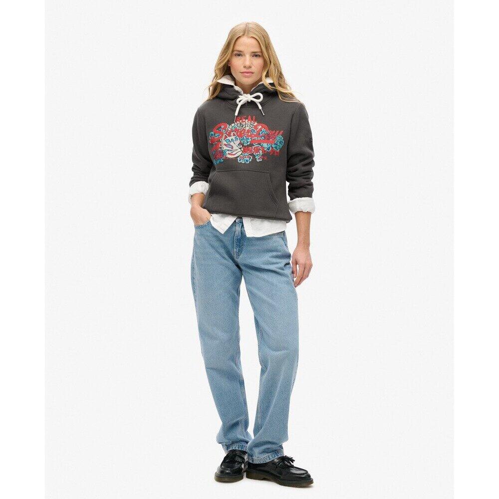 Sweatshirt à capuche femme Superdry Vintage Logo Tokyo 3/5