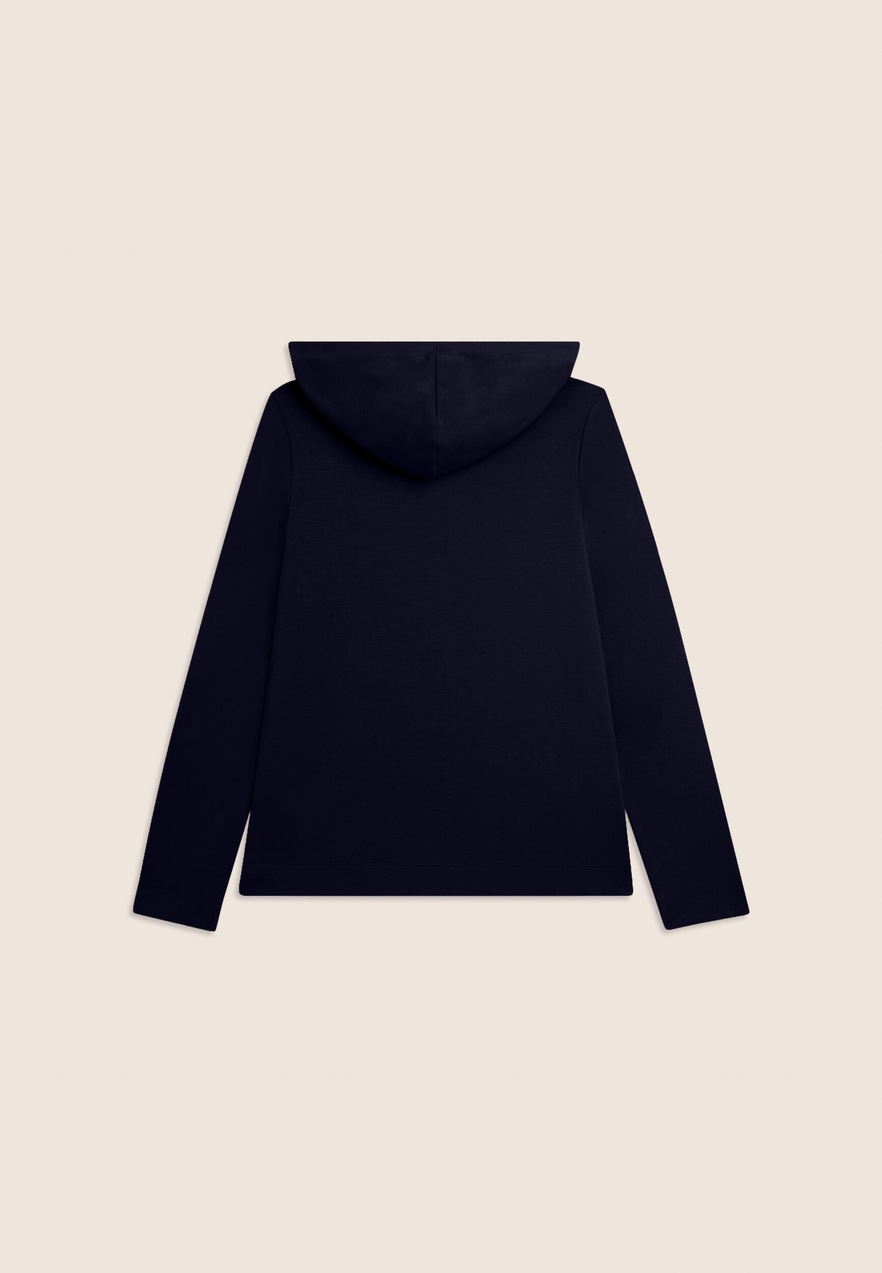 Sweat-shirt avec fermeture zippée et capuche avec paillettes et insertion effet 6/7