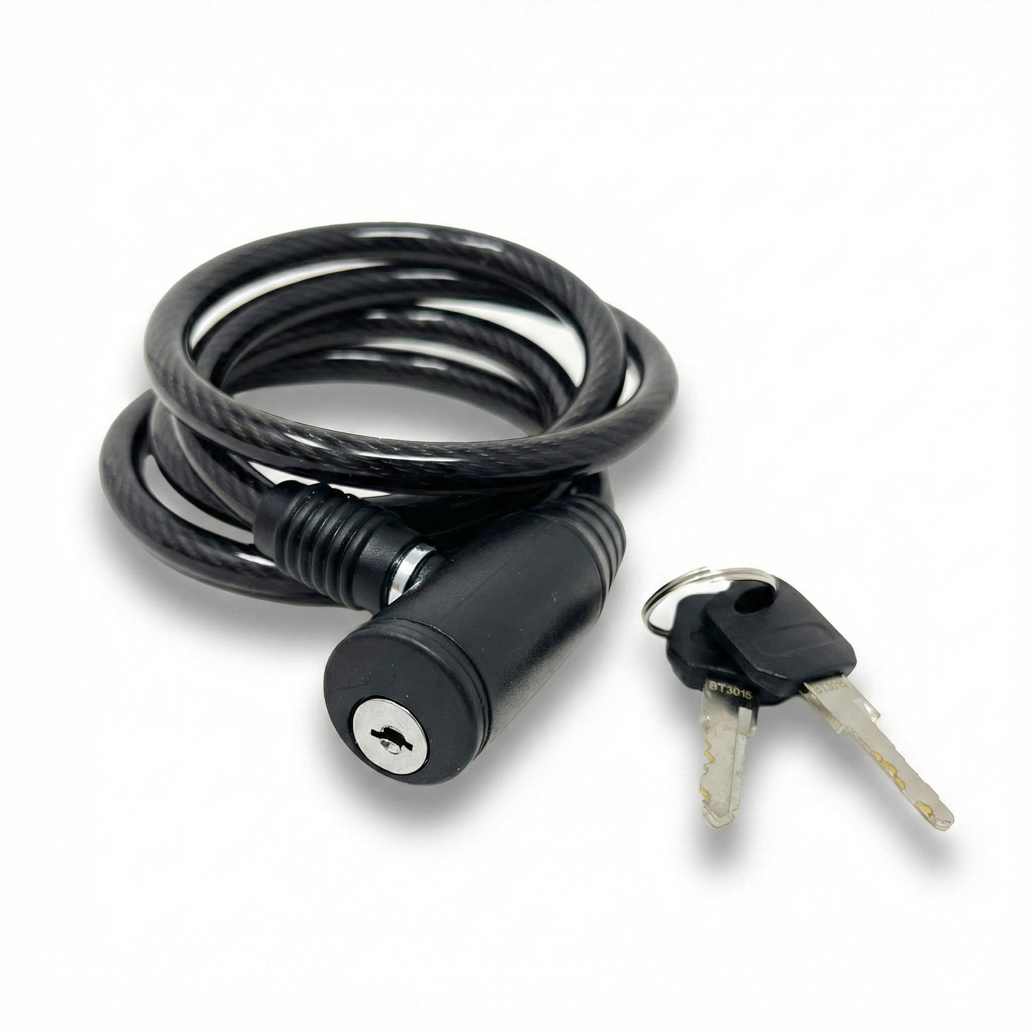 Catena Lucchetto Antifurto Bici Cavo 8mm x 1m con Chiave 3/4