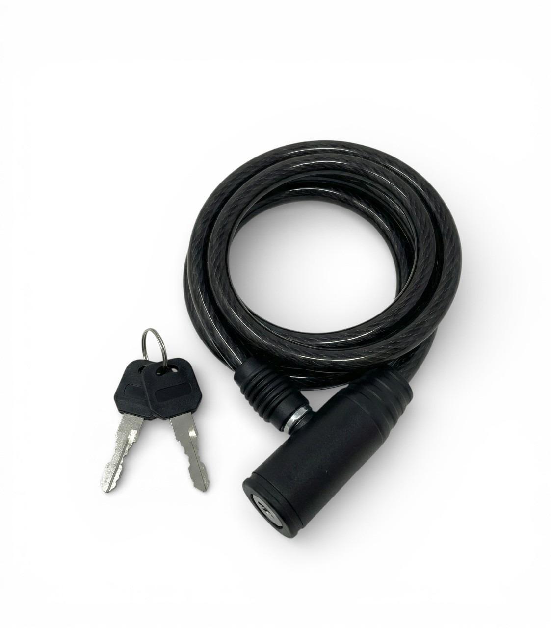 Catena Lucchetto Antifurto Bici Cavo 8mm x 1m con Chiave 4/4