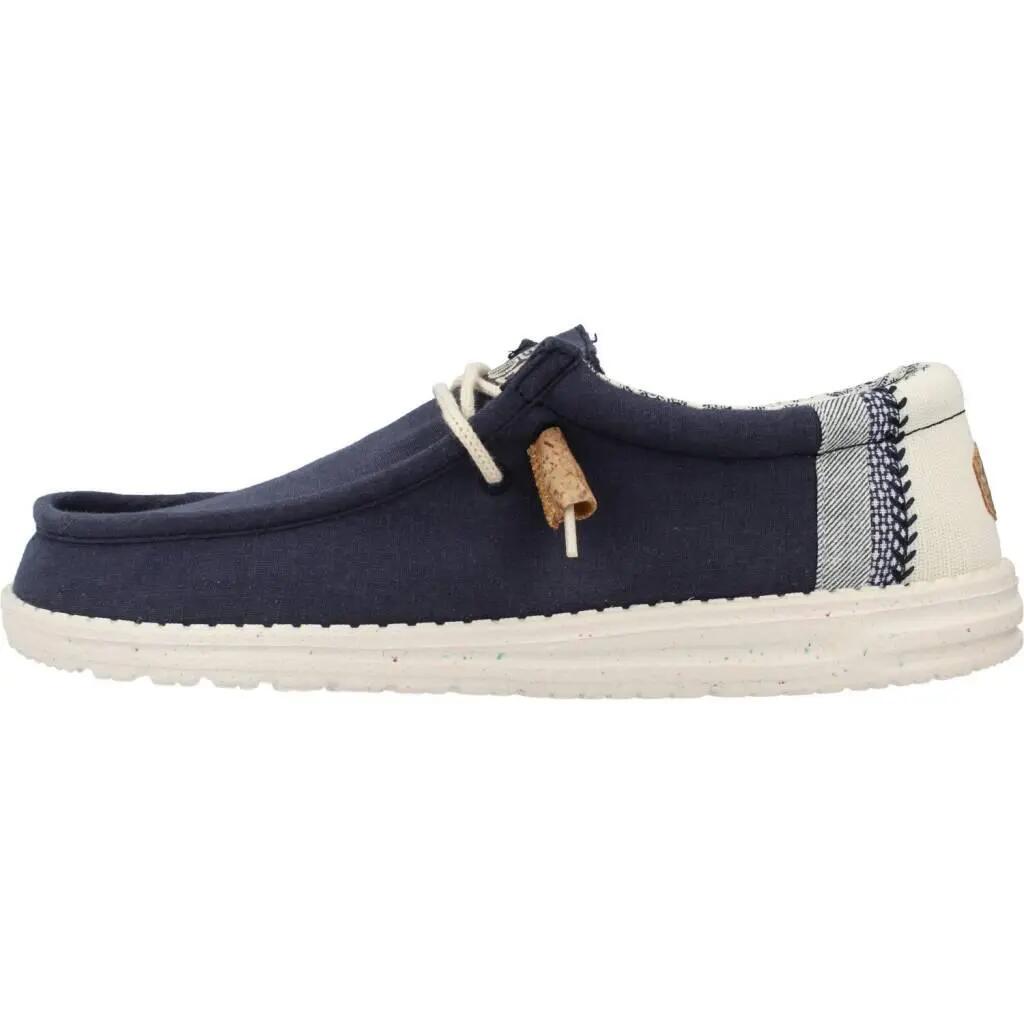 Buty HEY DUDE WALLY LINEN NATURAL Niebieski 2/5