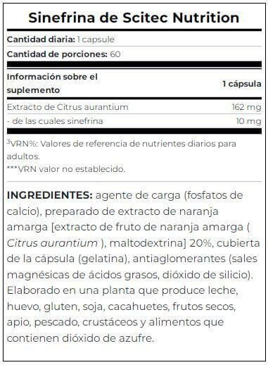 Synephrin 10 mg – 60 Kapseln von Scitec Nutrition 2/3