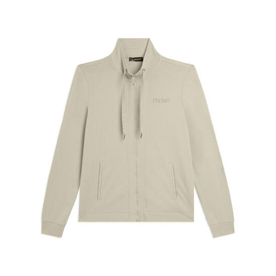 Felpa Zip e Collo Alto con logo FREDDY in strass