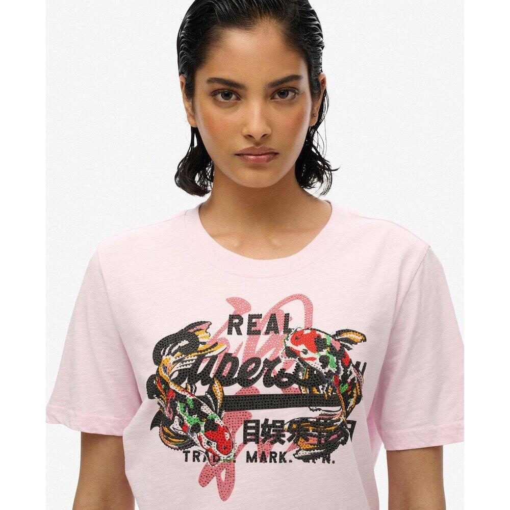 Casual T-shirt voor dames Superdry Vintage Logo Tokyo 4/5