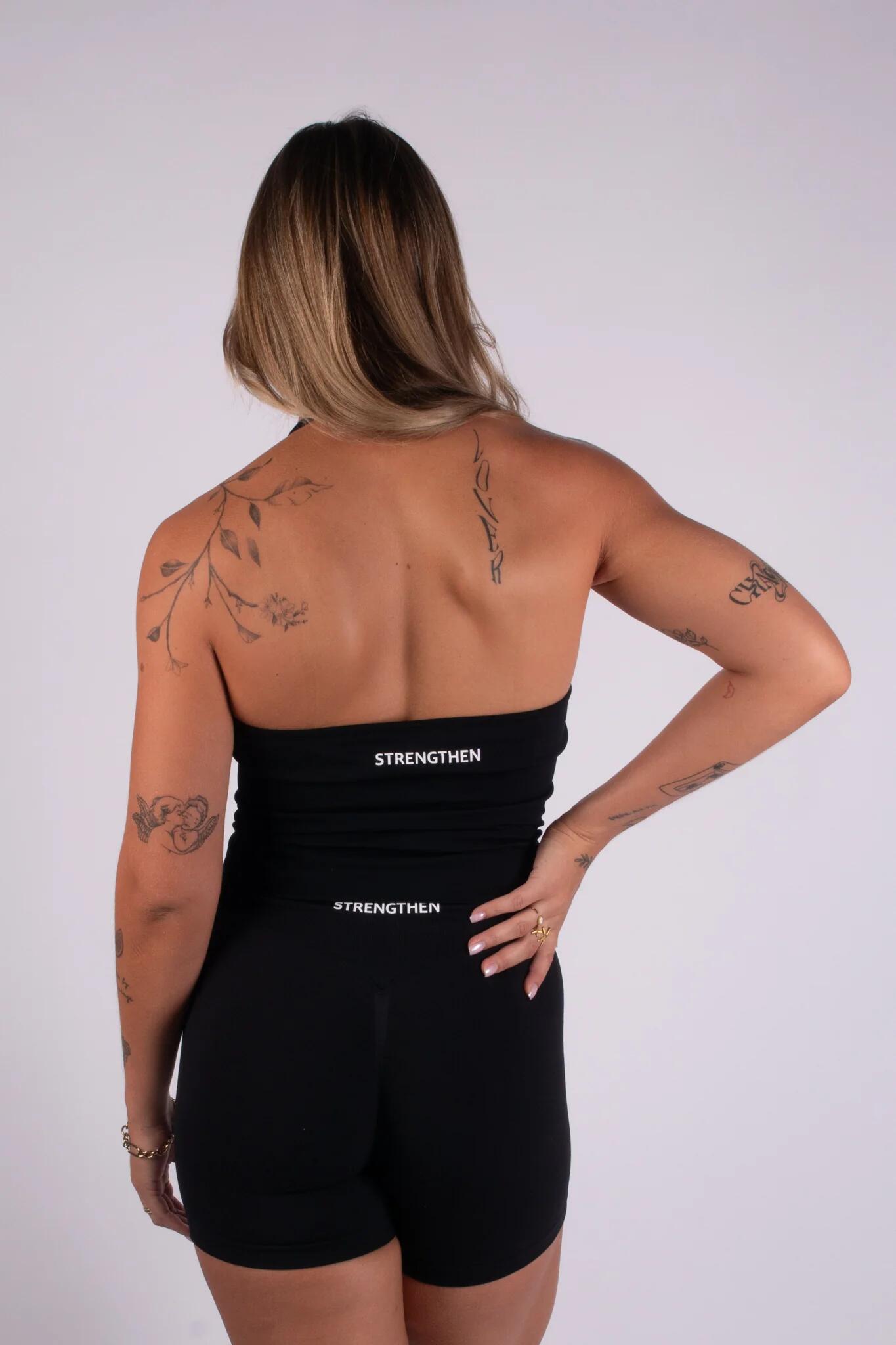Solara halter top - black 2/7