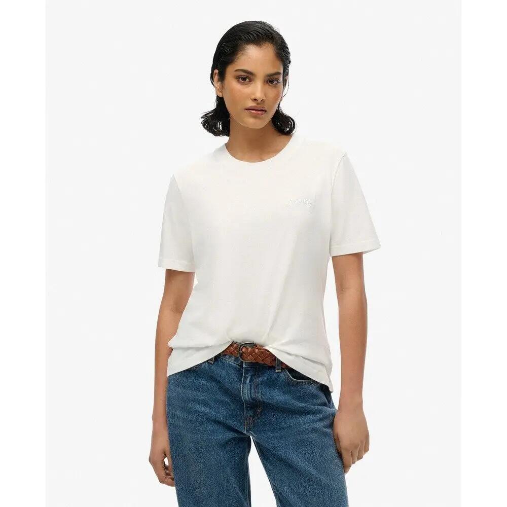 T-Shirt Blanc Femme Superdry W1011644A - XS 3/6