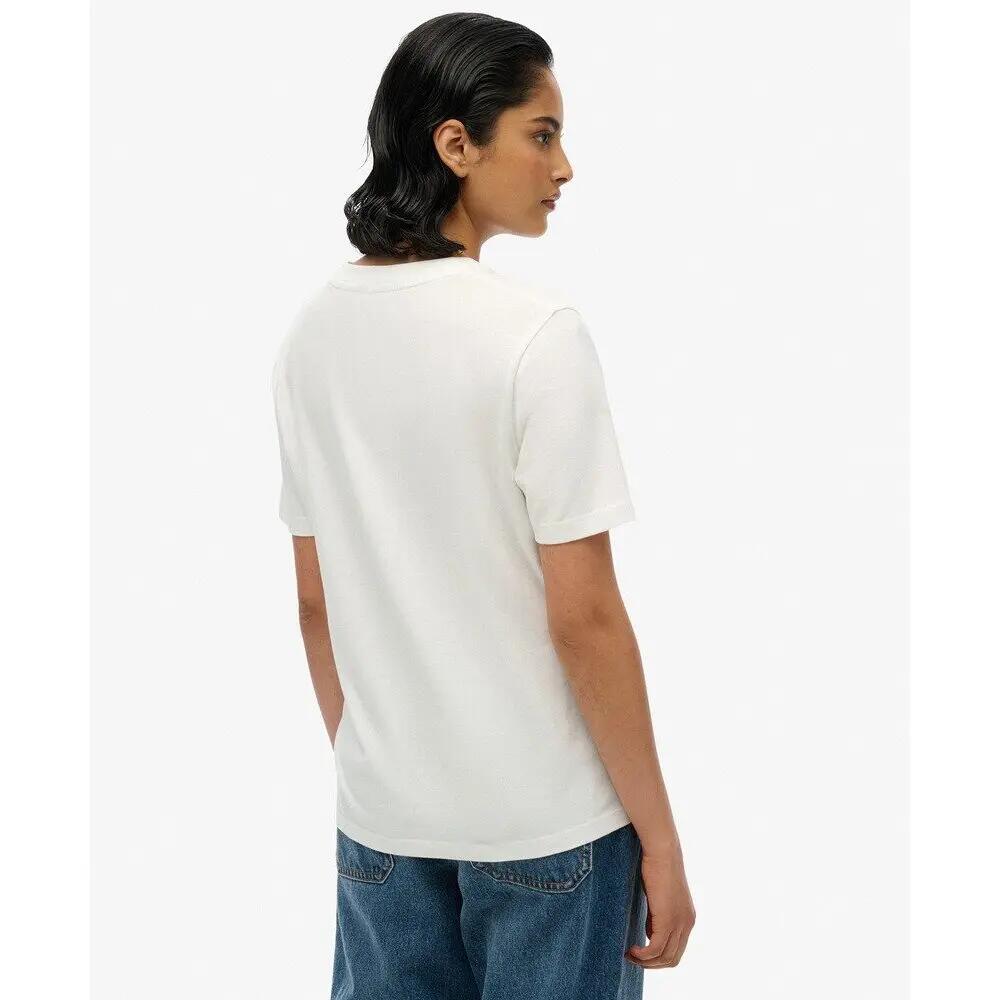 T-Shirt Blanc Femme Superdry W1011644A - XS 4/6