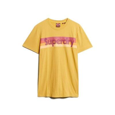 Retro gestreepte t-shirt met logo superdry