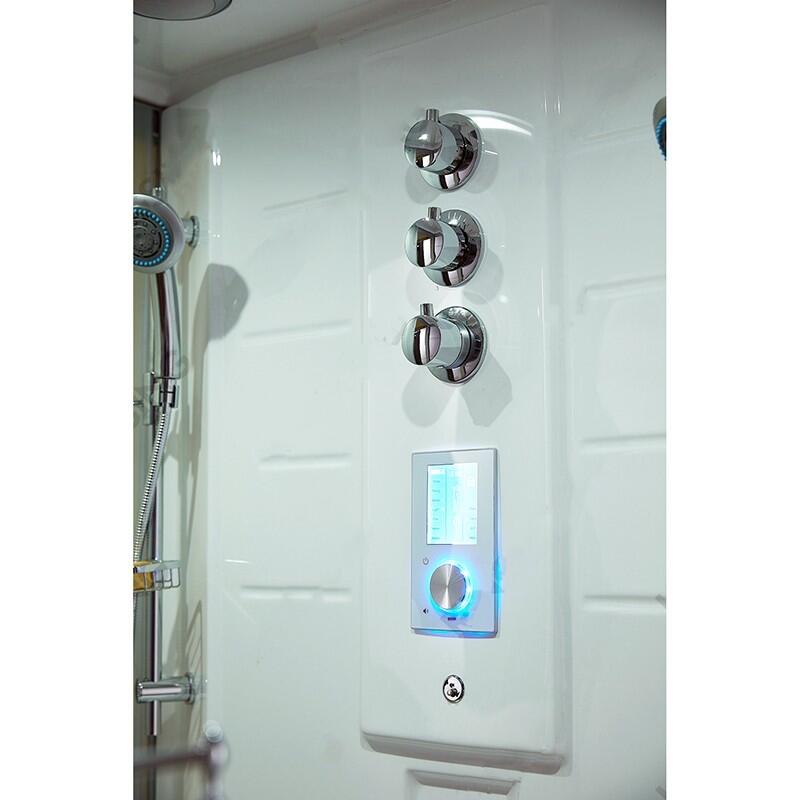 Combi Sauna Infrarouge Douche Hammam Boreal® IR-H-220D - droite 7/7