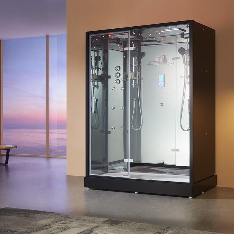 Cabine douche hammam 2 places XDUAL 160 MIRROR Archipel® - 160x90 cm 1/7