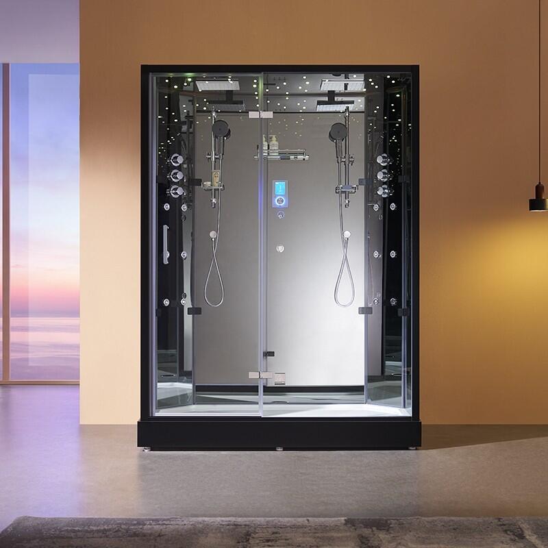 Cabine douche hammam 2 places XDUAL 160 MIRROR Archipel® - 160x90 cm 2/7