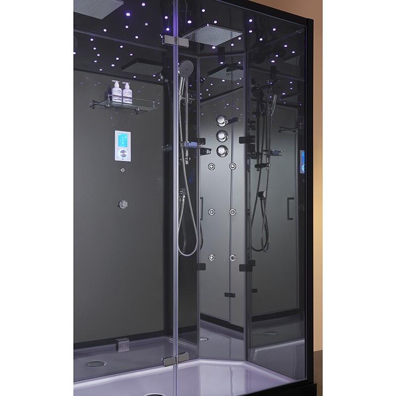 Cabine douche hammam 2 places XDUAL 160 MIRROR Archipel® - 160x90 cm 7/7
