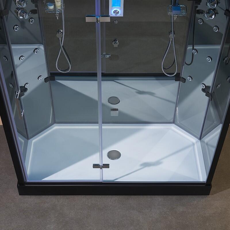 Cabine douche hammam 2 places XDUAL 160 MIRROR Archipel® - 160x90 cm 5/7