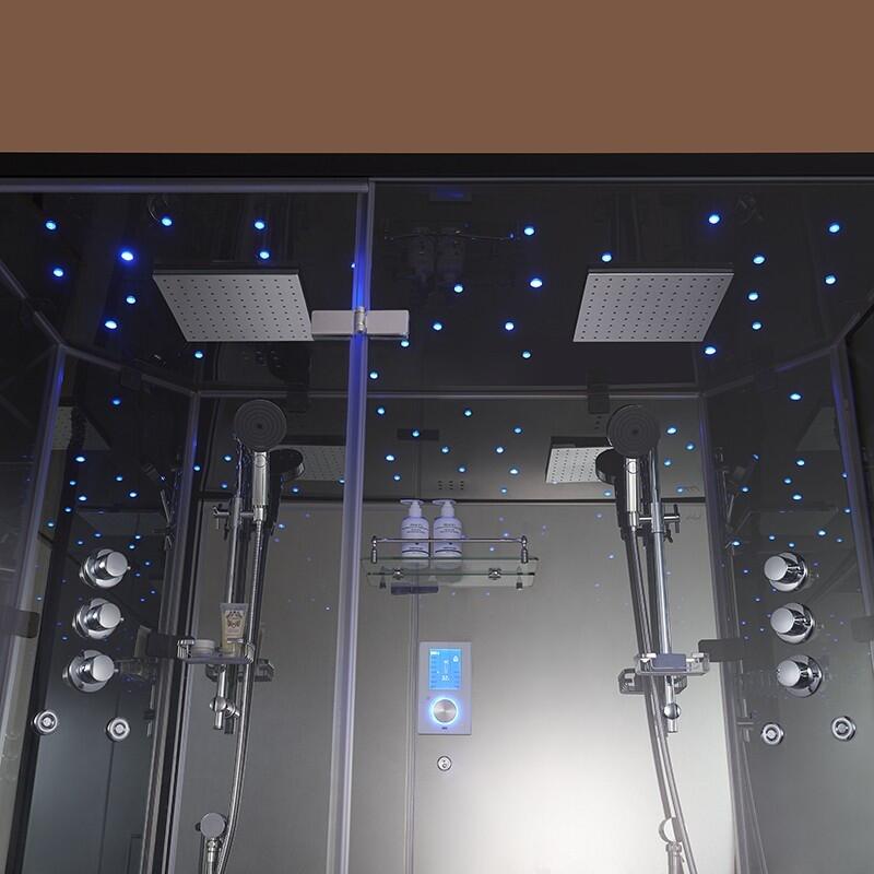 Cabine douche hammam 2 places XDUAL 160 MIRROR Archipel® - 160x90 cm 4/7